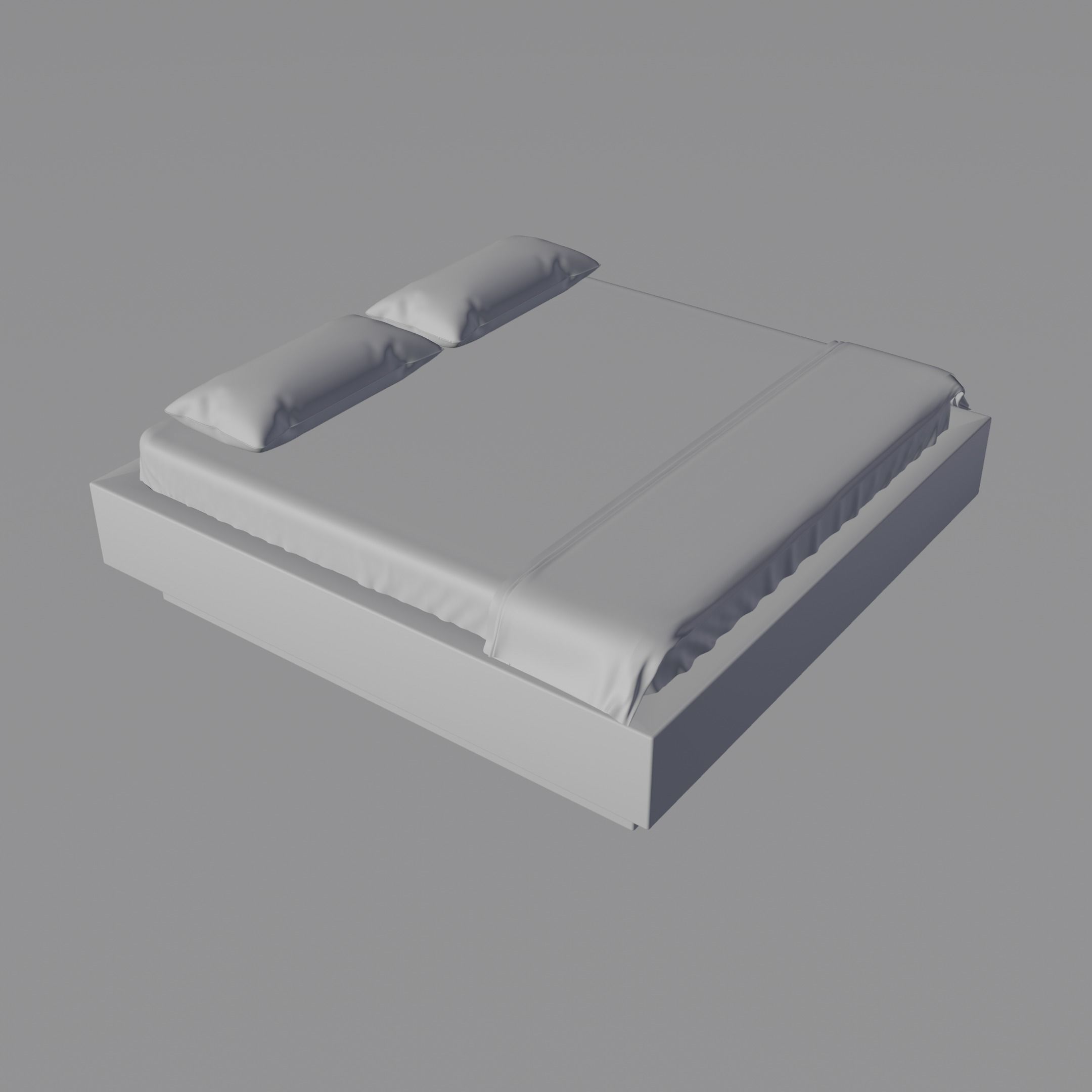 Undressed bed 3D model_2