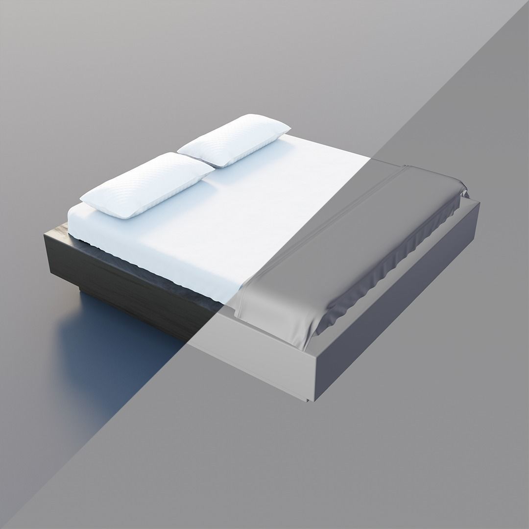 Undressed bed 3D model_1