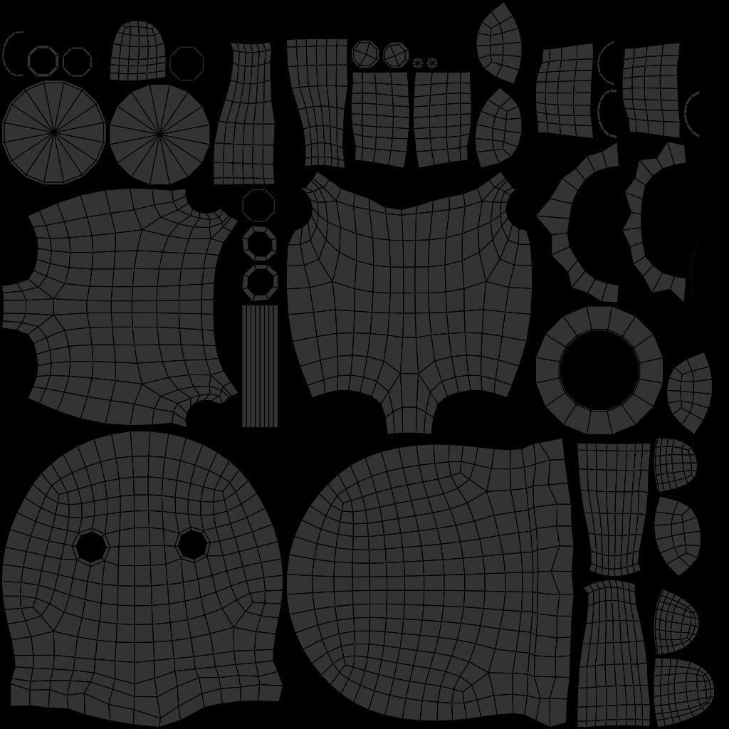 Burlap knitted doll Low-poly 3D model_61