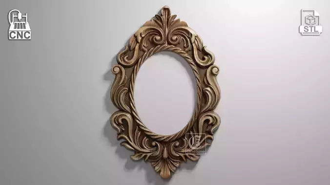 Baroque Style Frame - 3D STL File For CNC 