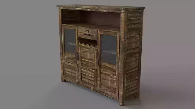 Cannon Valley Wine Cabinet Brown