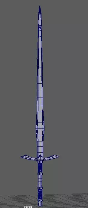 Generic Low Poly Sword 3D model_0