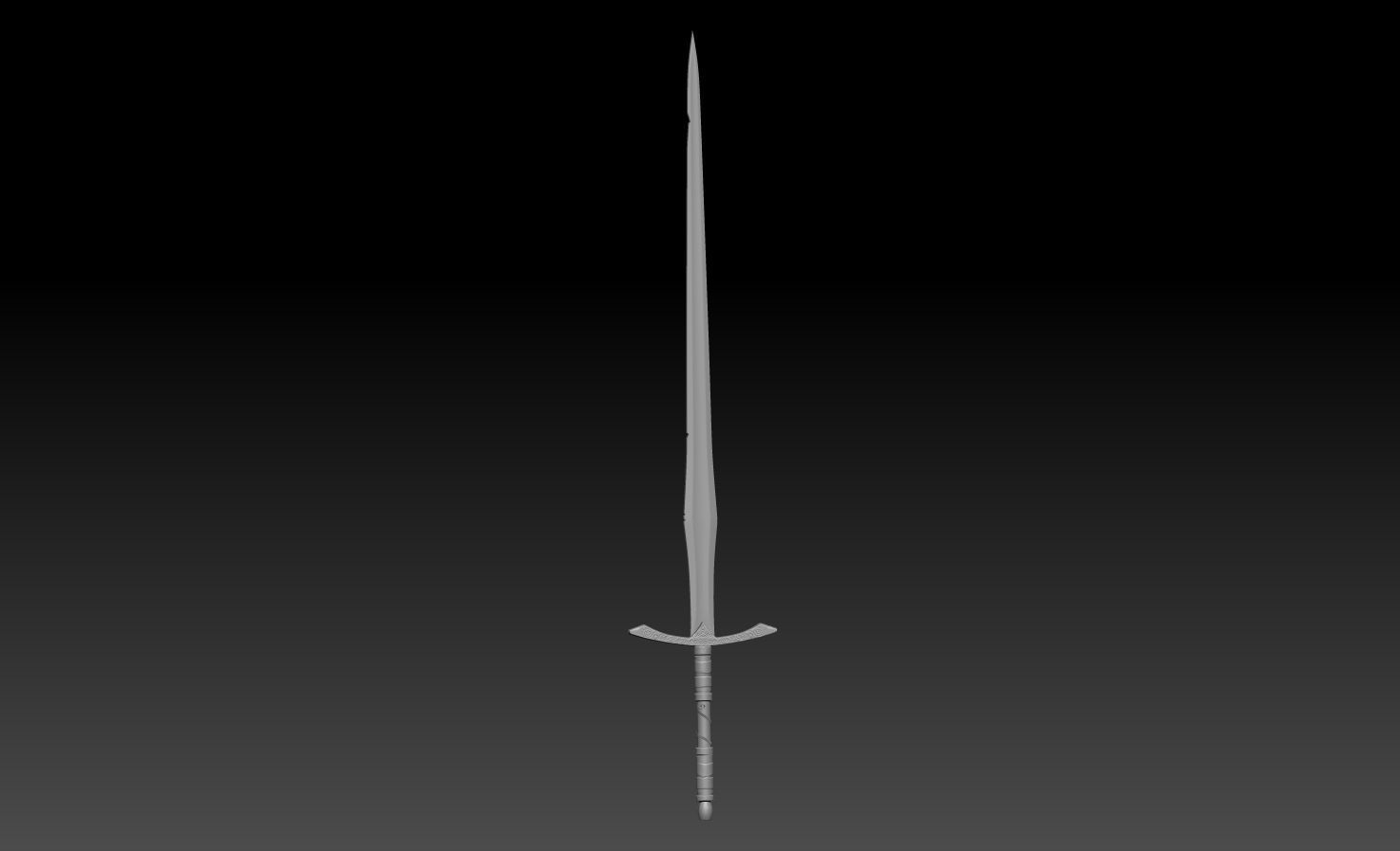 Generic Low Poly Sword 3D model_3