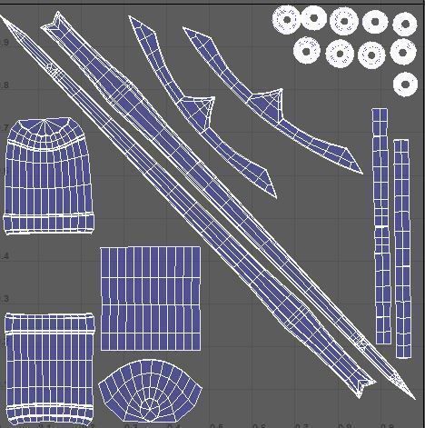 Generic Low Poly Sword 3D model_2