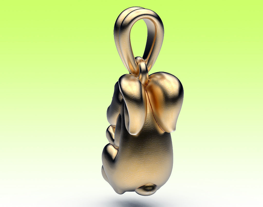Pendant Rabbit 3D print model_9
