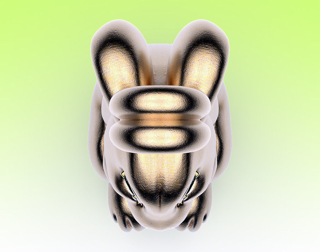 Pendant Rabbit 3D print model_5