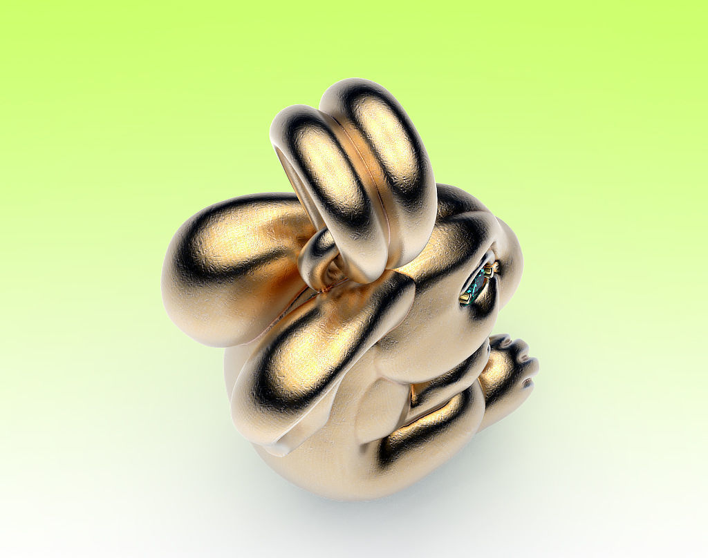 Pendant Rabbit 3D print model_6
