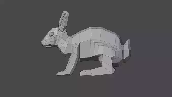 The Rabbit Low Poly Low-poly 3D model