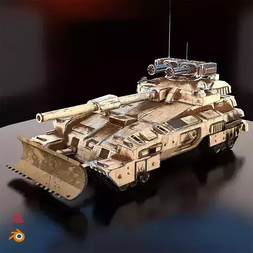 Multipurpose Wepone Low-poly 3D model