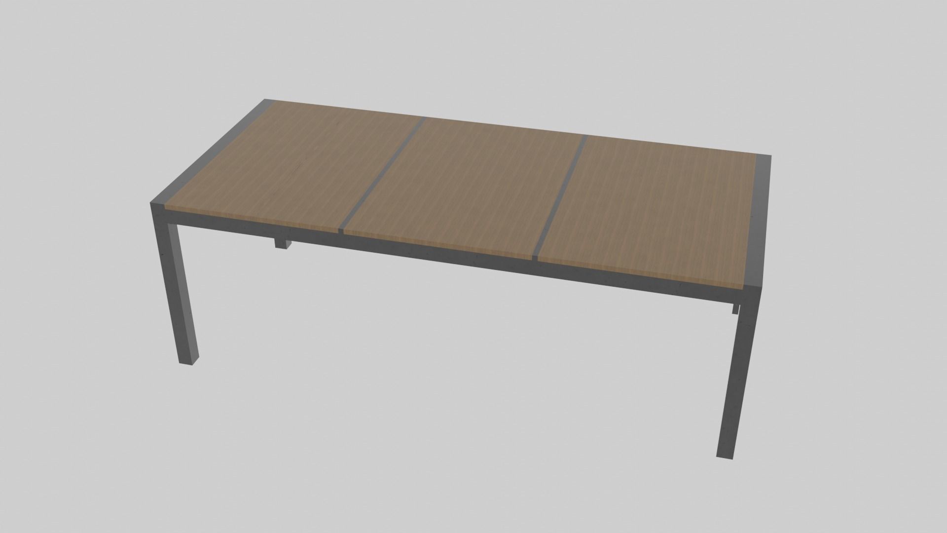 Modern Ouside Table Low-poly 3D model_2
