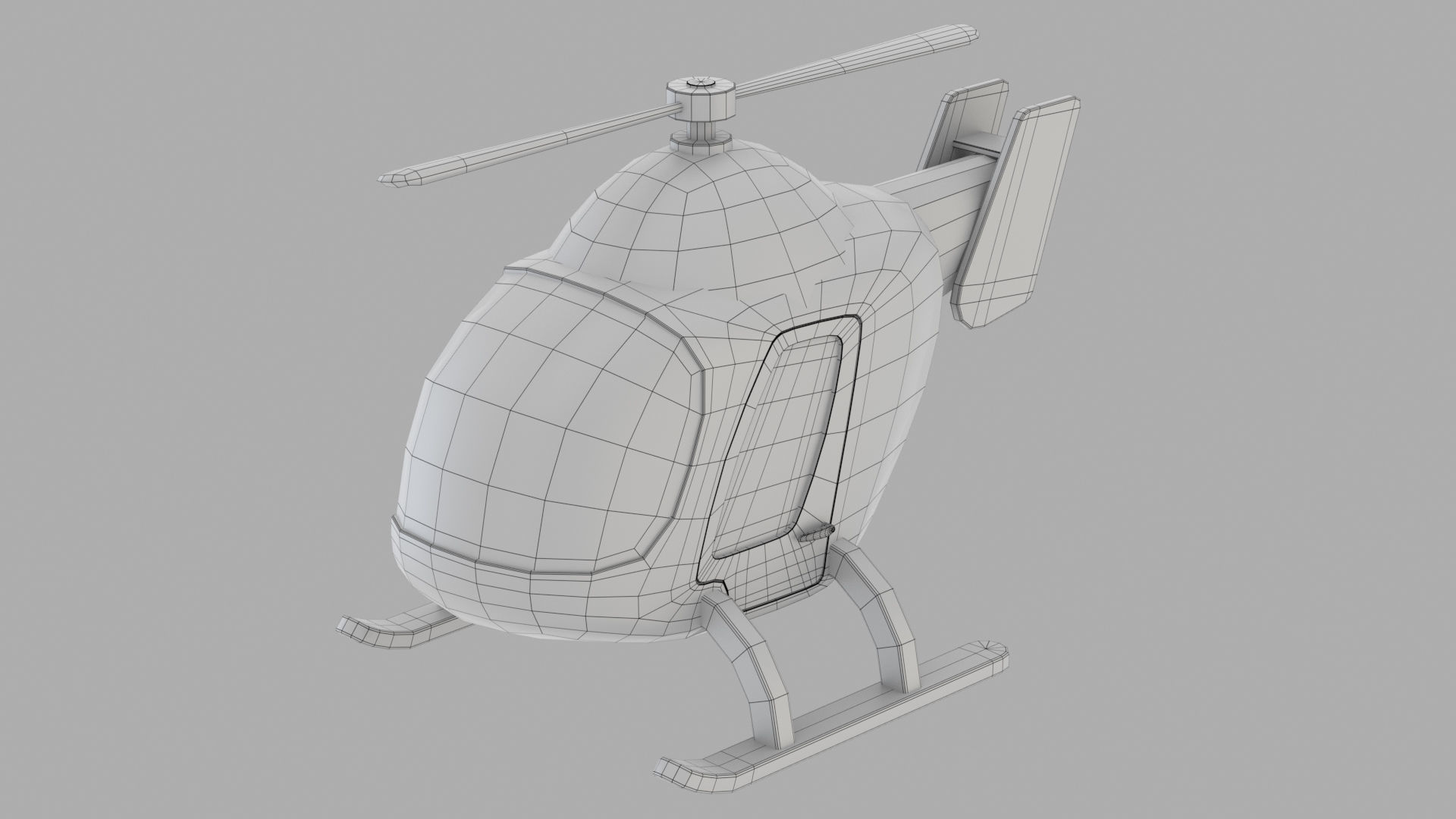 cartoon helicopter Free low-poly 3D model_6