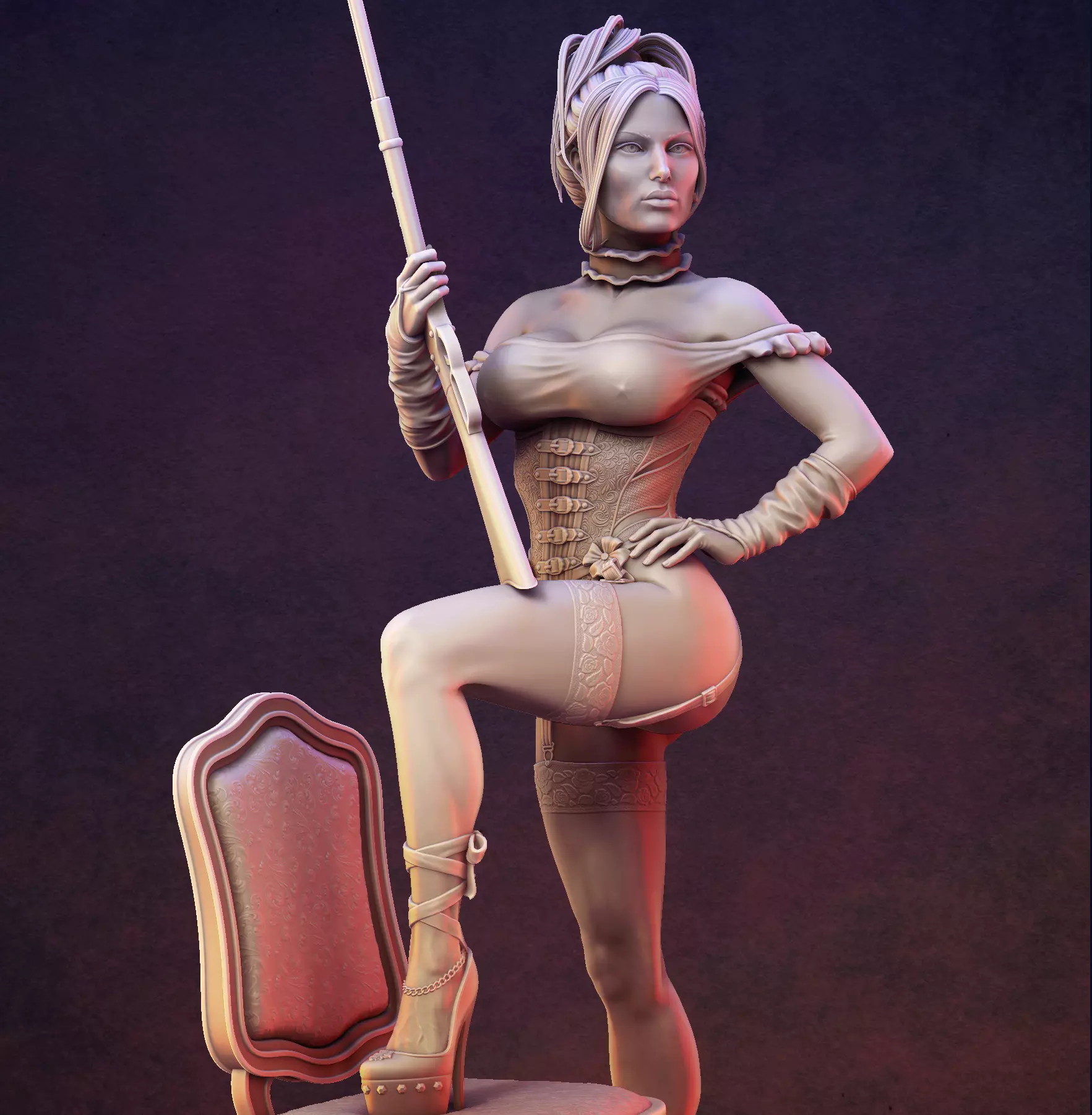 Wild West Woman 3D print model