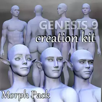 Creation Kit for Genesis 9 Low-poly 3D model