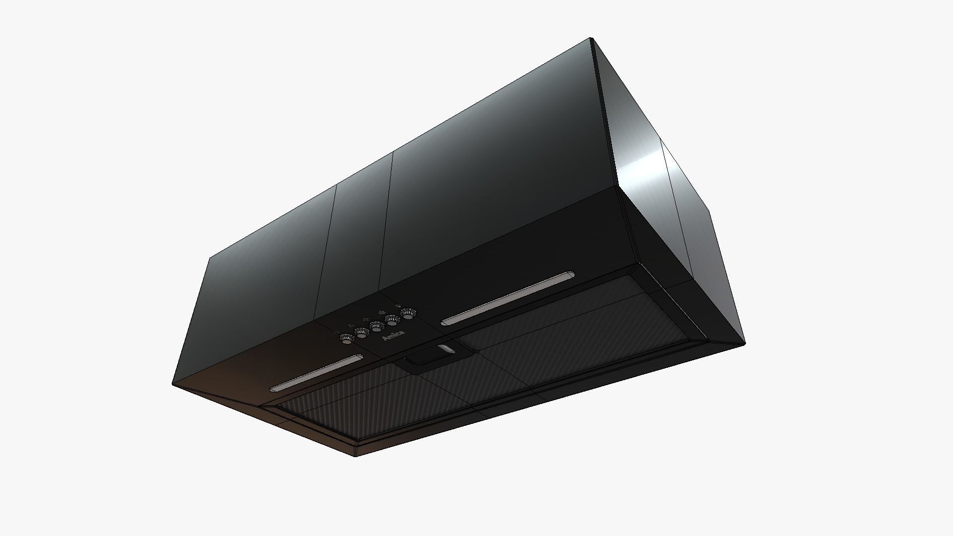 Hood Amica OMP6253BG Black 3D Model Low-poly 3D model_6