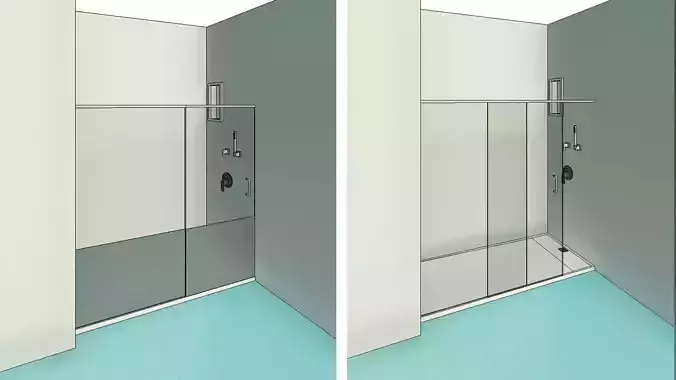 Shower Glass Sliding Door