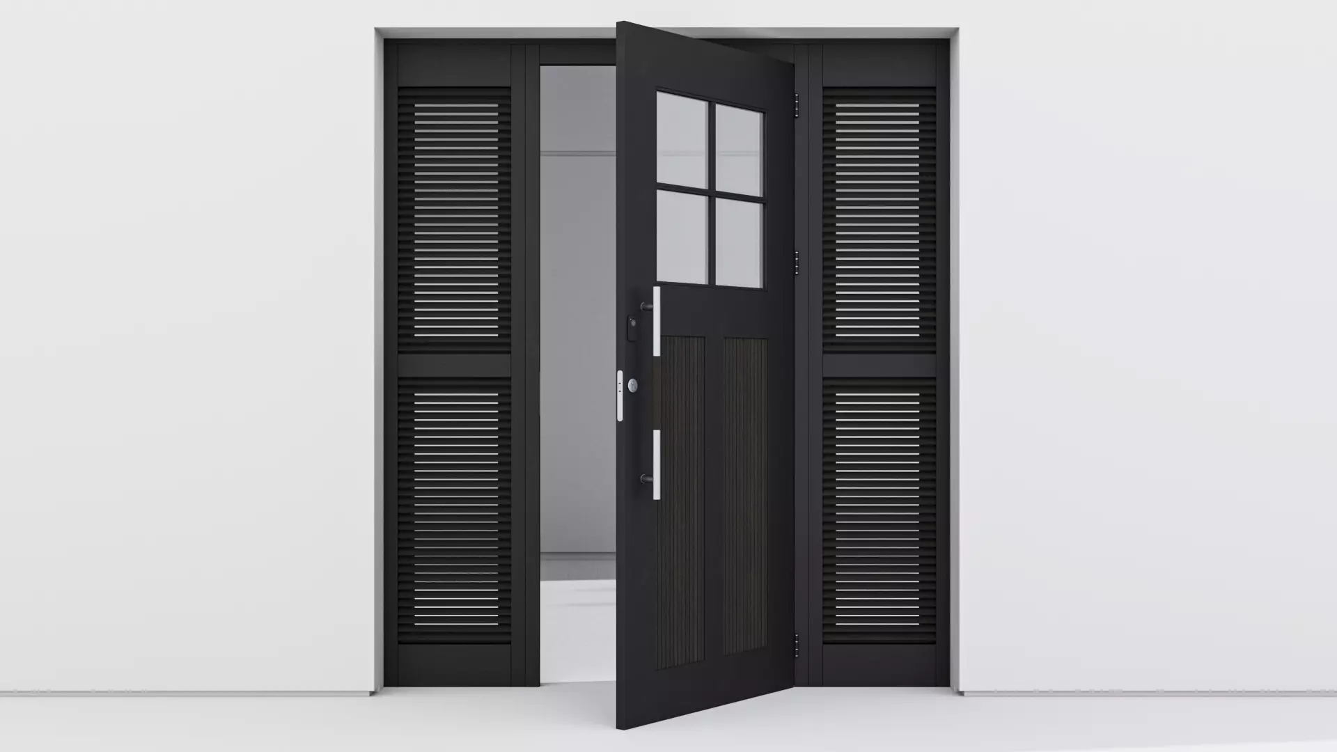 Aluminium door 83 3D model_0