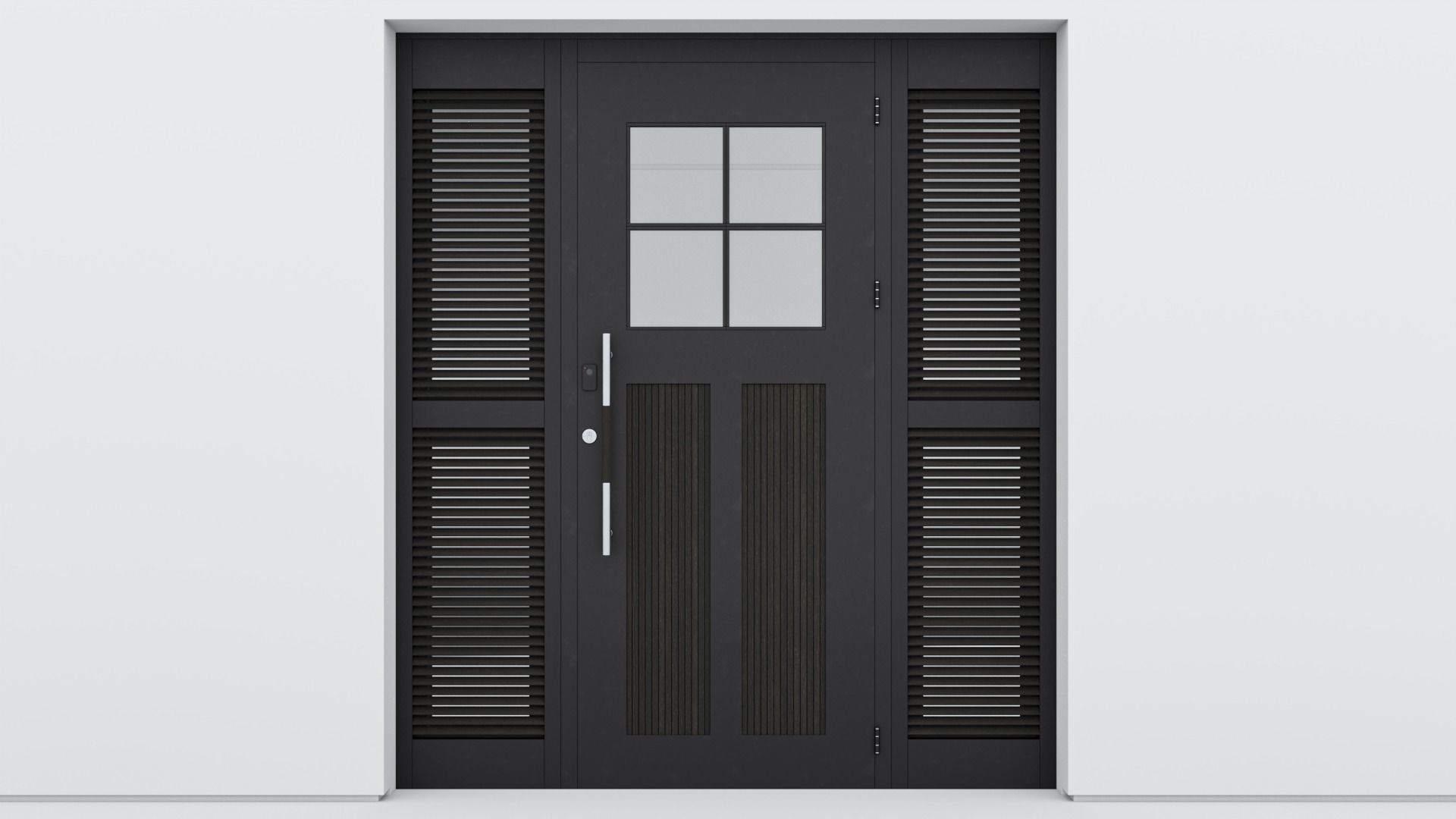 Aluminium door 83 3D model_1