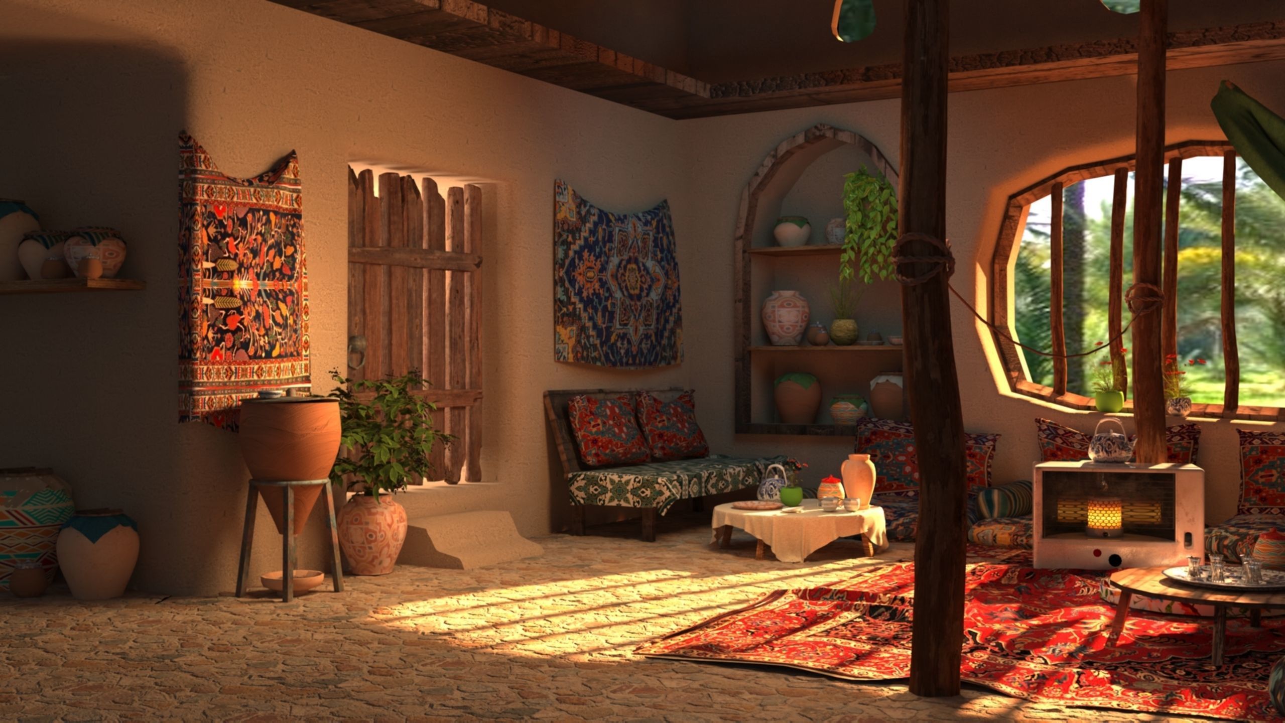 Arab mud room 3D model_1