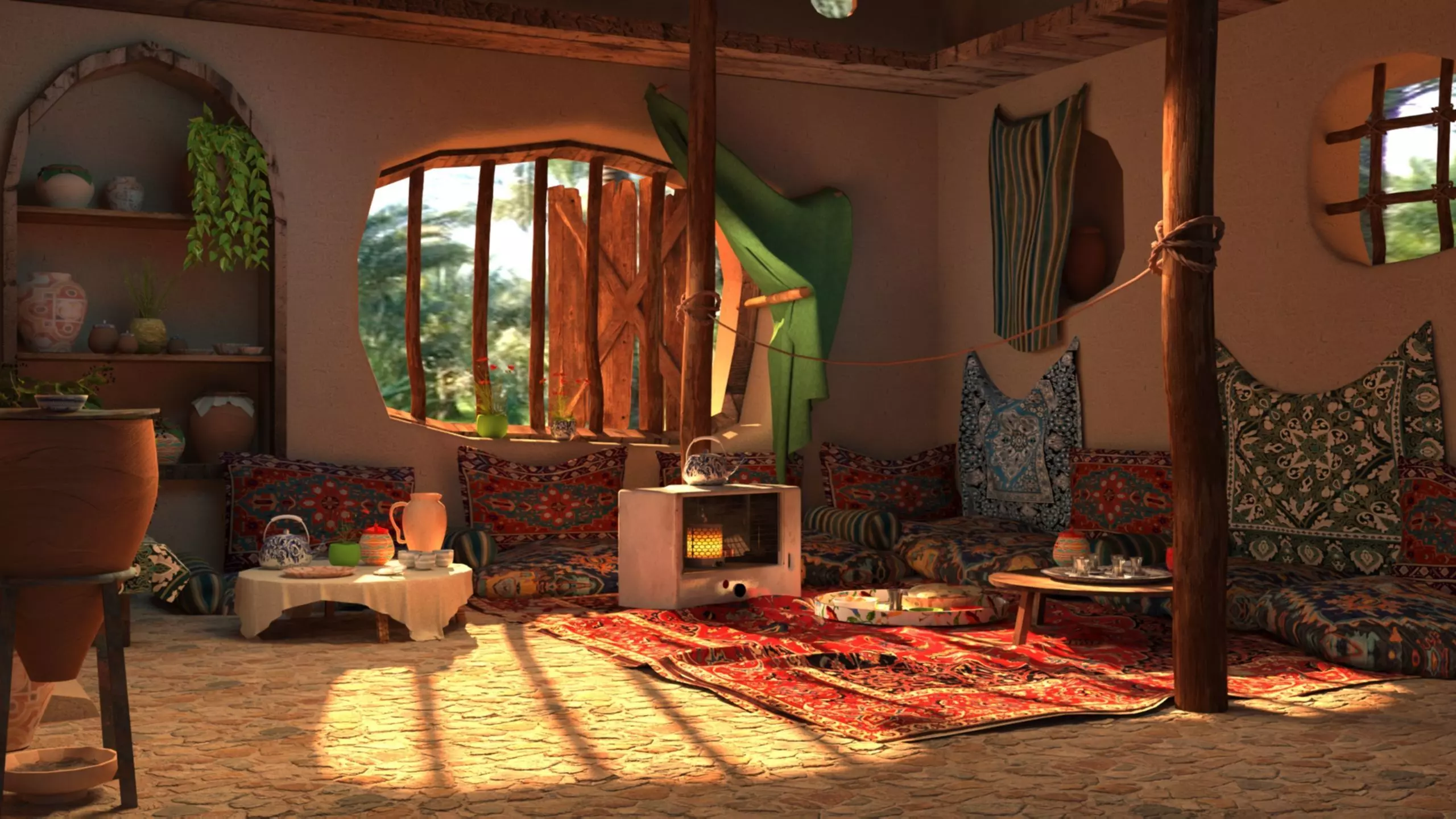 Arab mud room 3D model_0