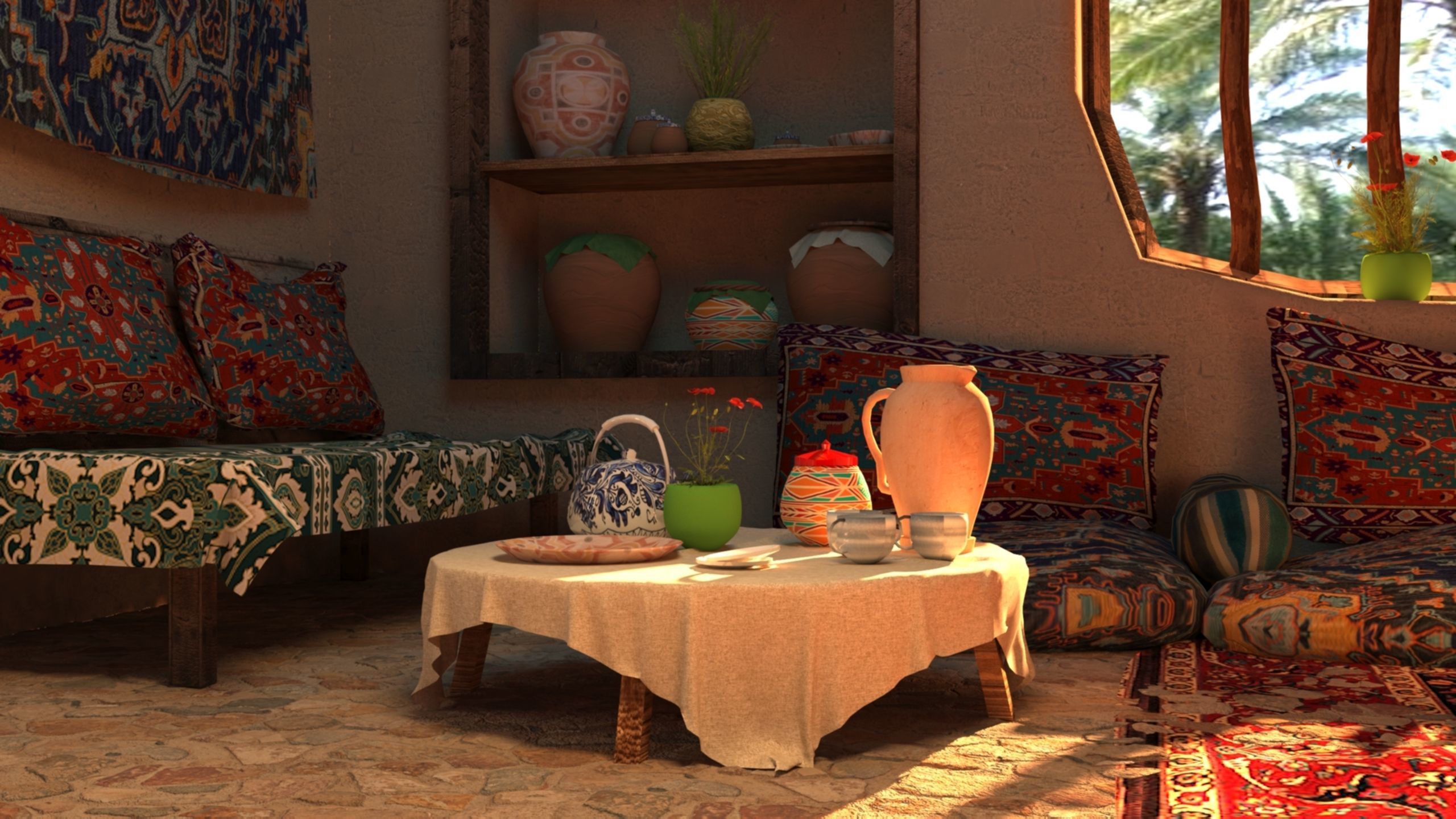 Arab mud room 3D model_2