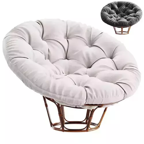  Lounge chair Papasan Rocker cognac