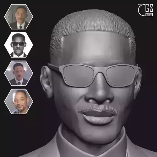 WILL SMITH - AGENT J -MIB 3D print model