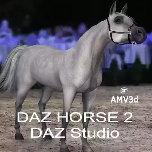 Polish Horses - Arabian Low-poly 3D model