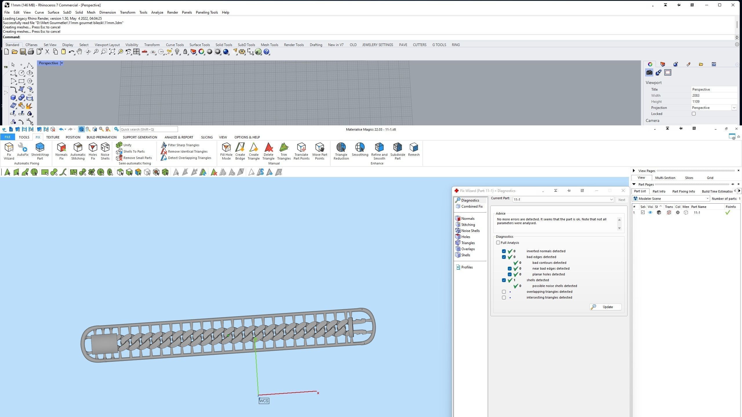 11mm gourmet bracelet-cuban chain 3D print model_9