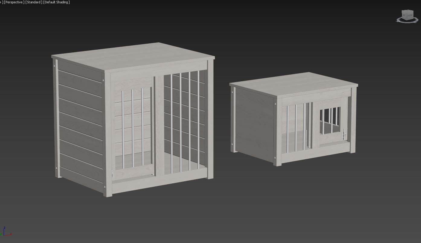 Dog kennel 3D model_7
