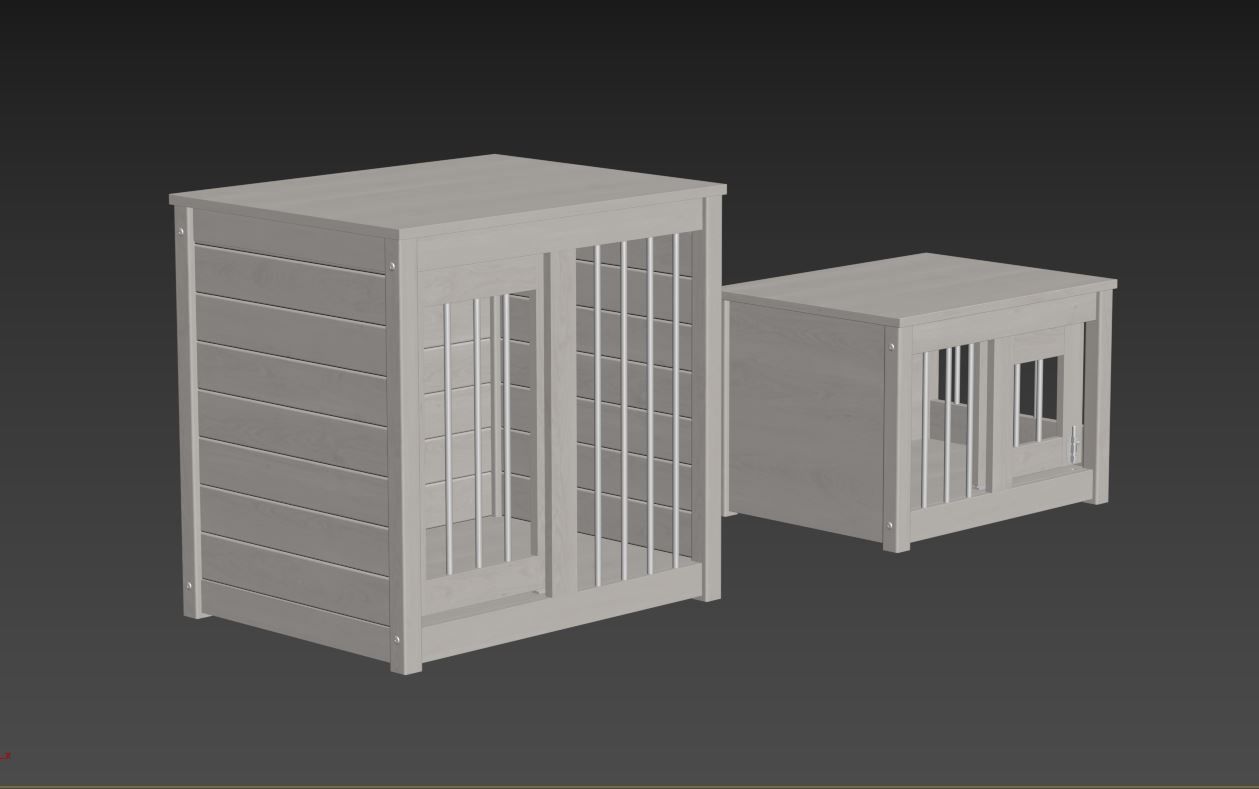 Dog kennel 3D model_40