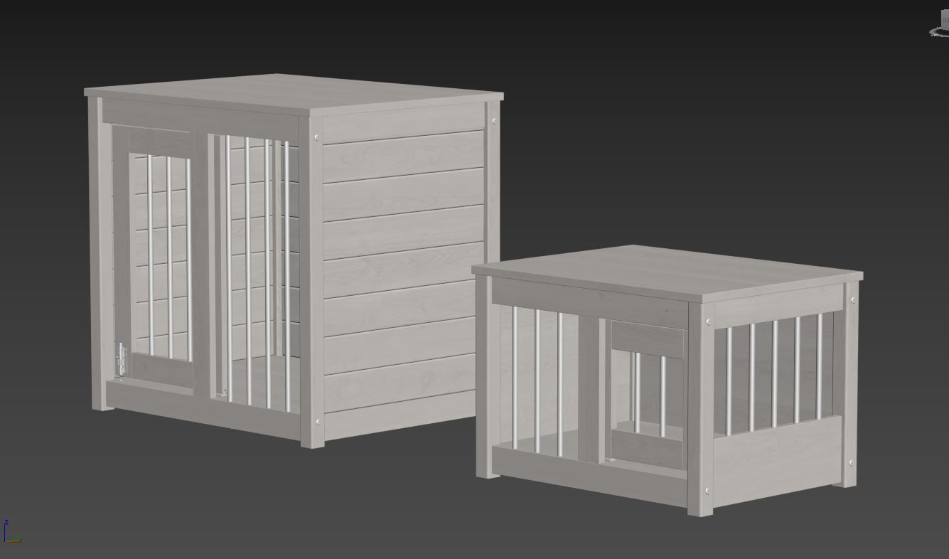 Dog kennel 3D model_14