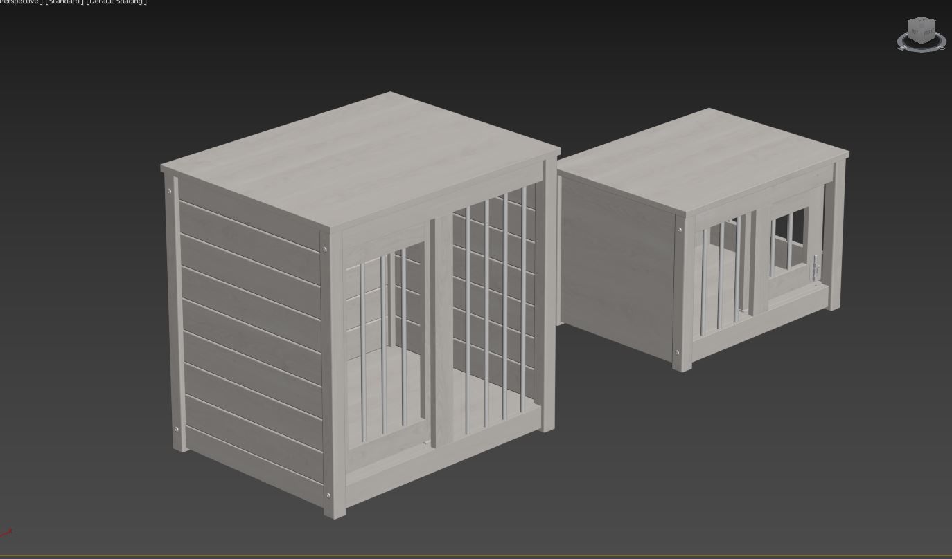 Dog kennel 3D model_12