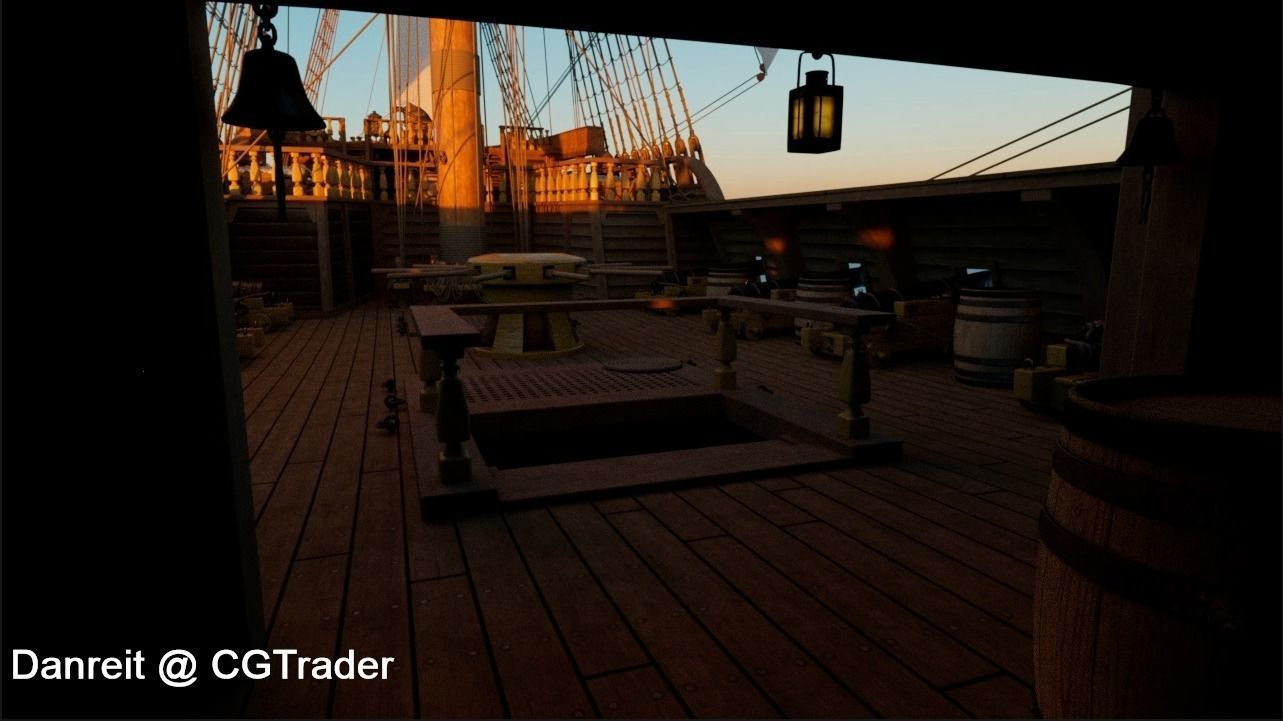 Ship of the line 3D model_11