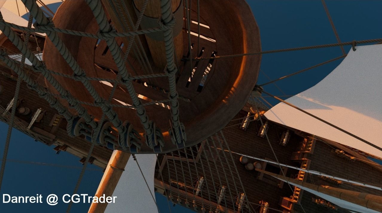 Ship of the line 3D model_14