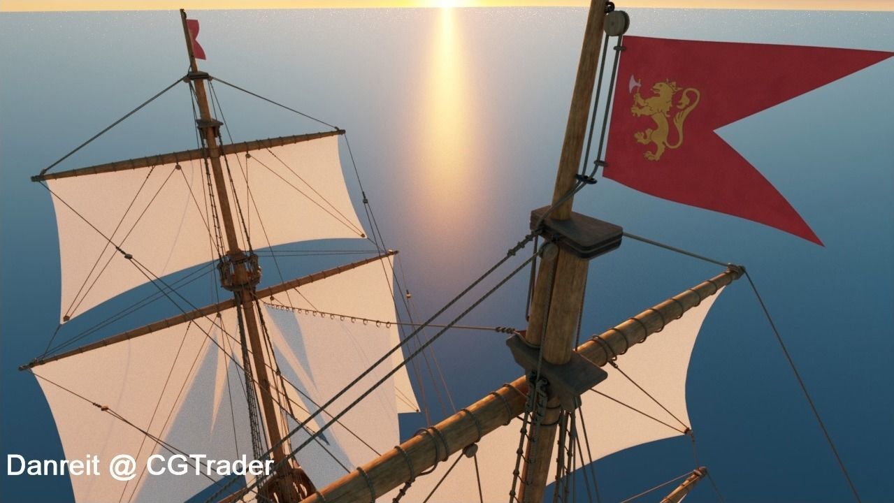 Ship of the line 3D model_8