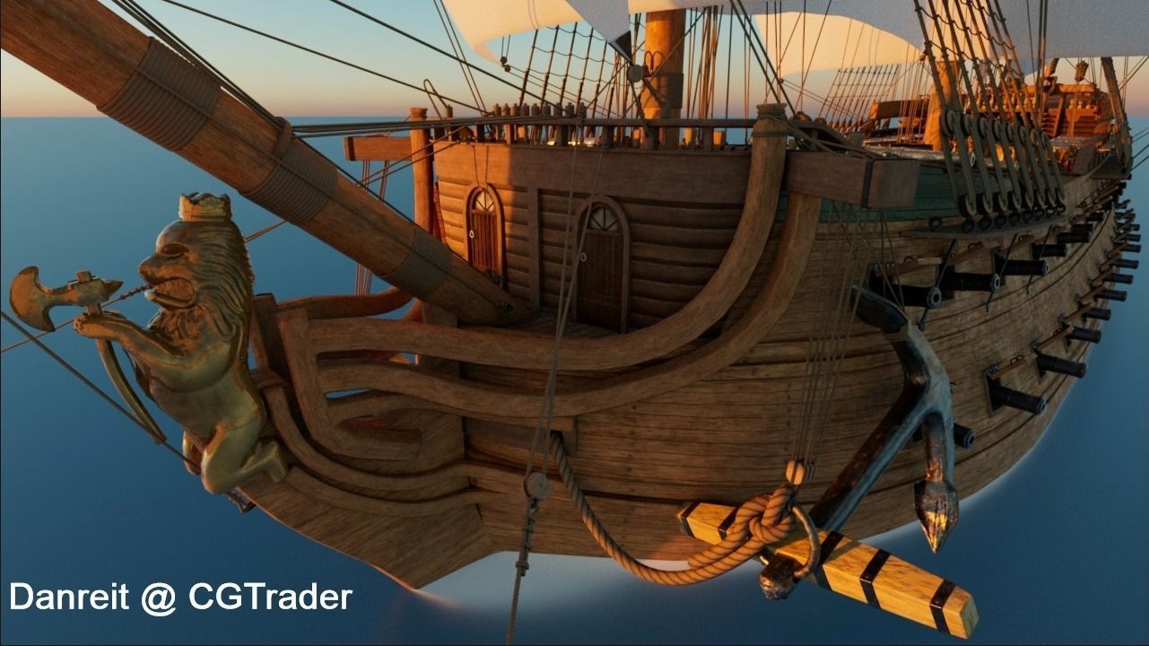 Ship of the line 3D model_3