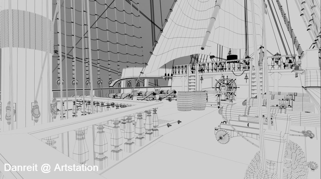 Ship of the line 3D model_18