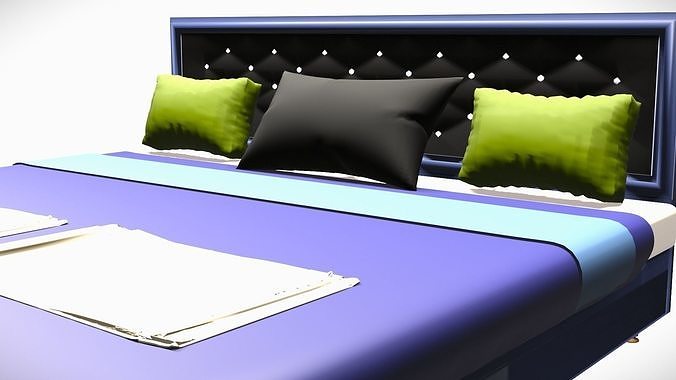 Hotel Bed Single Room Free 3D model