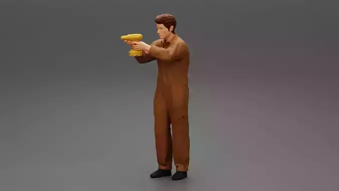 Mechanical worker handling drill