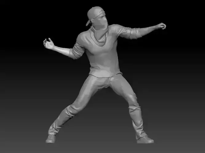 FAN-ART BOY BANKSY THROWER FLOWER BOMBER