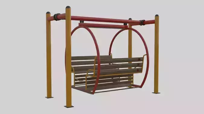 Playground Metal Porch Circular - Rounded Seat Swings - 01