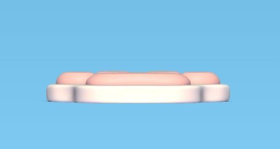 Paw Coaster 3D print model_2