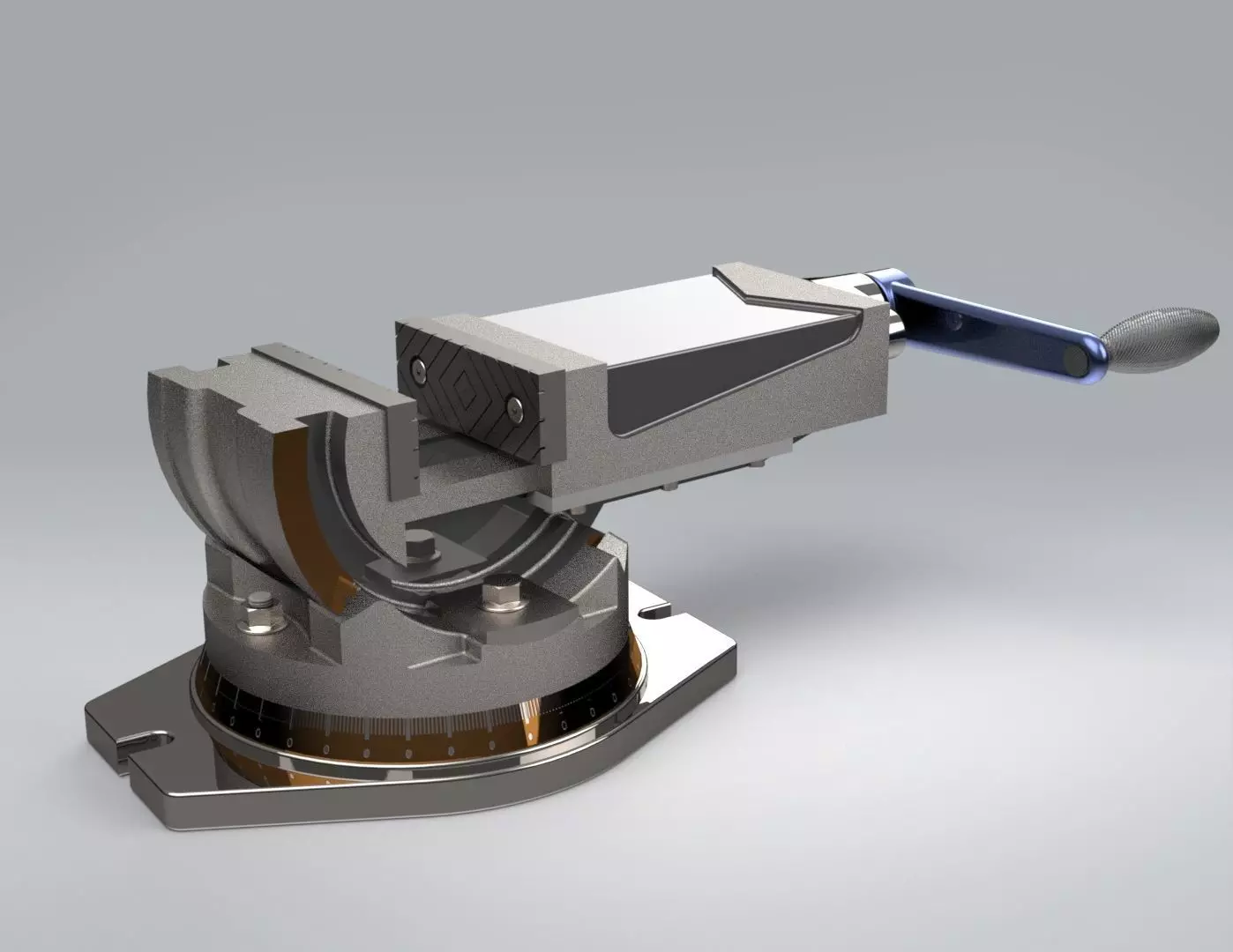 Double Turn Table Vice 3D model_0