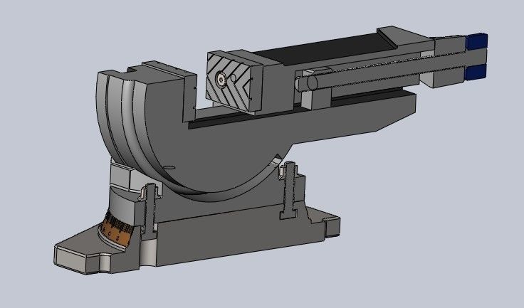 Double Turn Table Vice 3D model_3