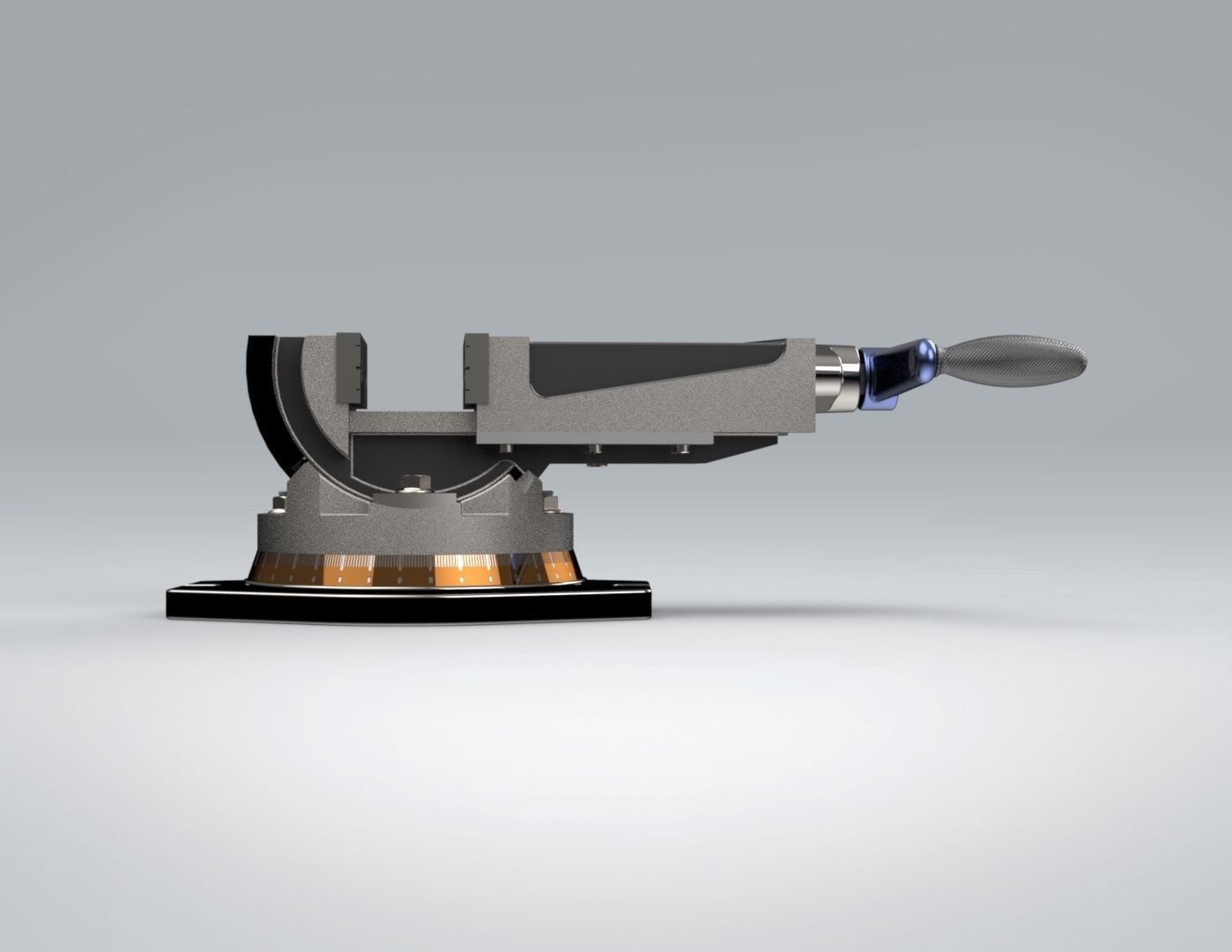 Double Turn Table Vice 3D model_1