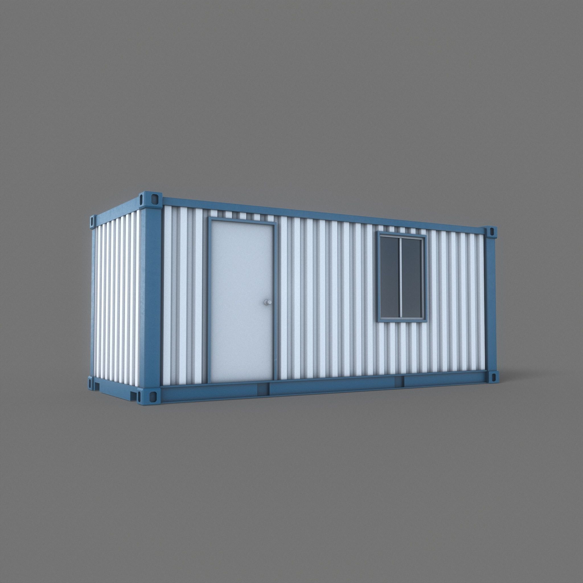 Office Container Game Ready Low-poly 3D model_8