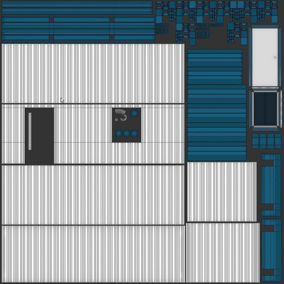 Office Container Game Ready Low-poly 3D model_2