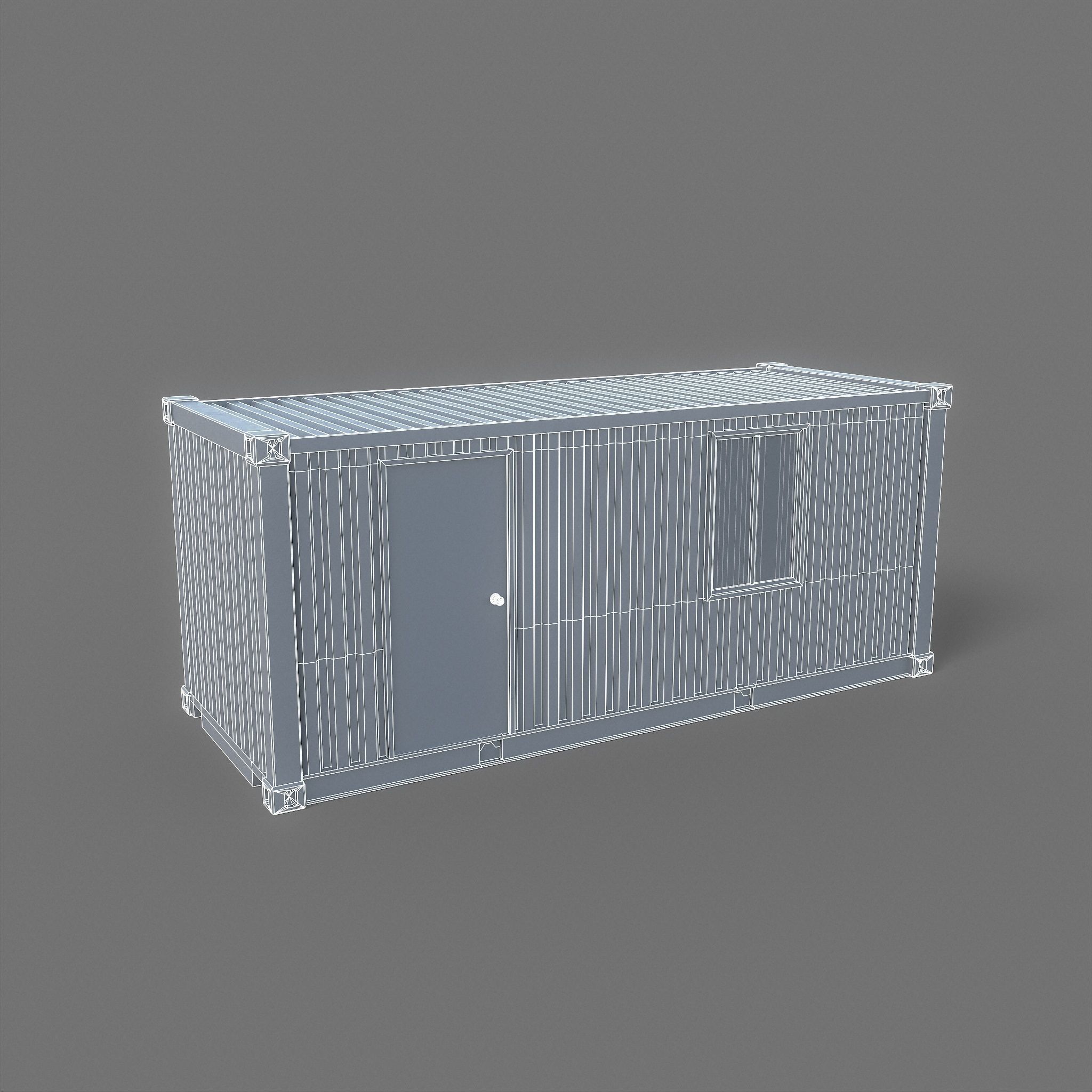 Office Container Game Ready Low-poly 3D model_5