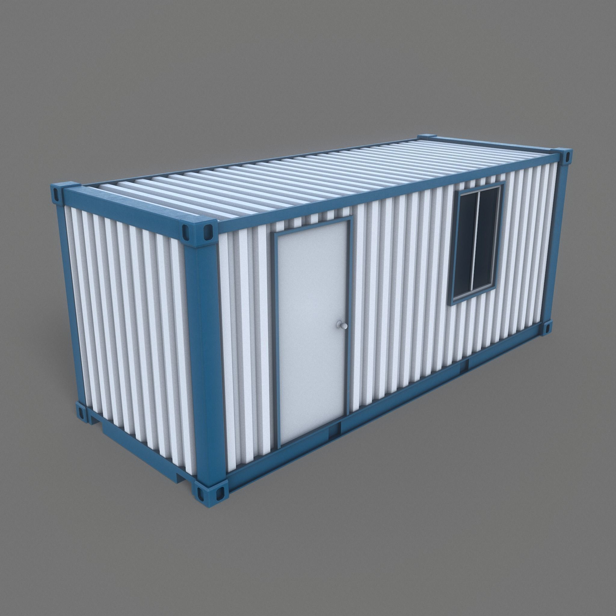 Office Container Game Ready Low-poly 3D model_3
