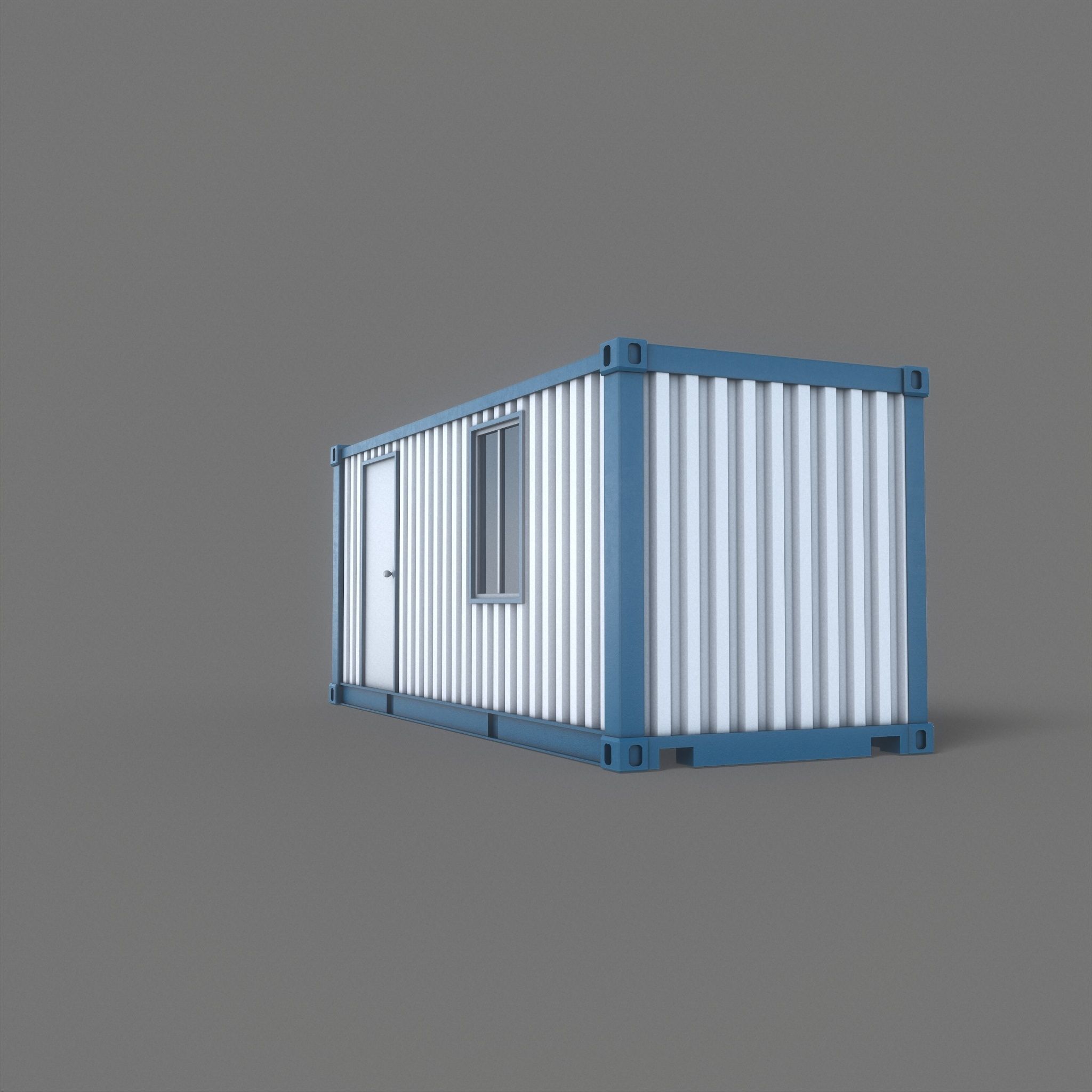 Office Container Game Ready Low-poly 3D model_11